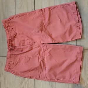 Lands End Orange Khaki Shorts - Size L 14/16 s